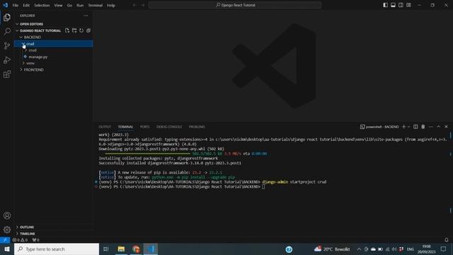 Django React App Tutorial #1: Setting up the Python Django Backend смотреть онлайн