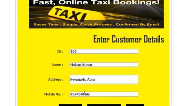 Cab Booking System - CBSE ip Project for Class 12 (Java Netbeans and MySql) смотреть онлайн