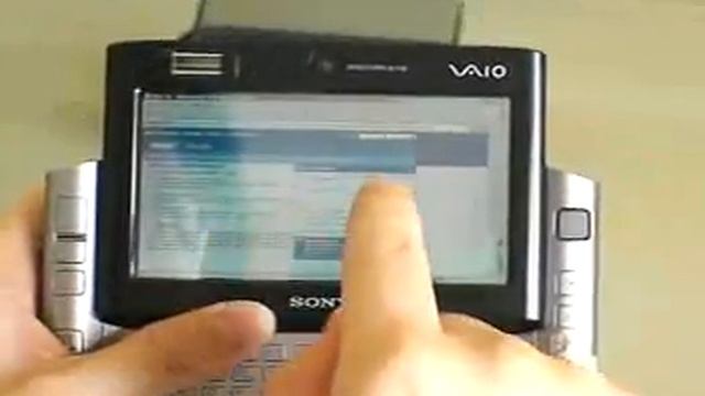 Sony Vaio VGN-UX50 Biometric Sensor Usage and Application смотреть онлайн