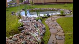 Оформление участка камнями   Фото