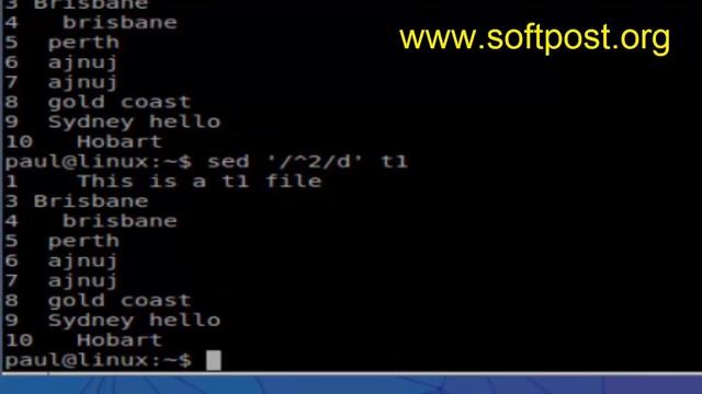 sed command examples in BASH shell terminal смотреть онлайн