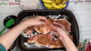 Свинина Корейка запеченная с картофелем