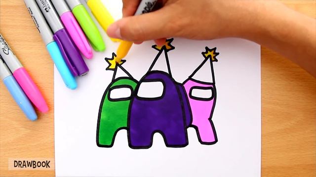 How to draw AMONG US HAPPY NEW YEAR 2021! смотреть онлайн