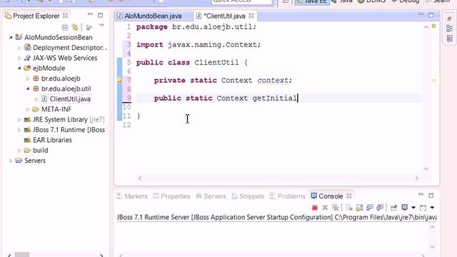 EJB e JBoss AS: Criando um EJB simples de AloMundo смотреть онлайн
