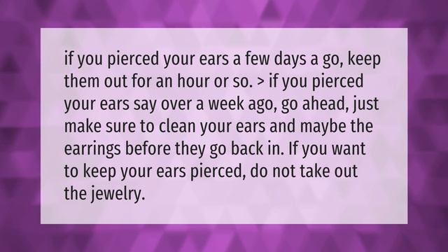How long after ear piercing can I change earrings? смотреть онлайн