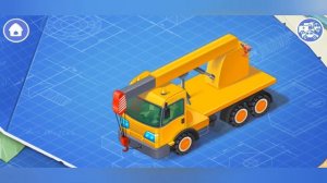 Выучим конструкцию автокрана в игре Kids Transport