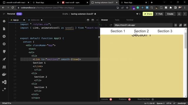Smooth Scrolling in React with react-scroll смотреть онлайн
