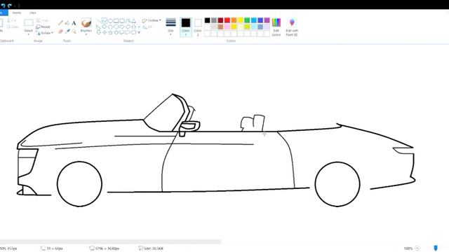 rolls Royce coachbuilt | boat tail | how to draw rolls Royce in paint | car drawings смотреть онлайн