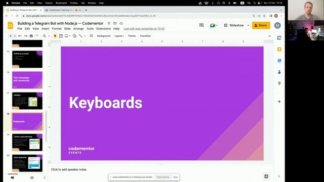 Building a Telegram Bot with Node.js | Mikhail Mikhaylov | Software Development Engineer смотреть онлайн