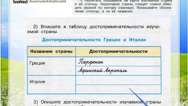 Задание 2 На юге Европы - Окружающий мир 3 класс (Плешаков А.А.) 2 часть смотреть онлайн