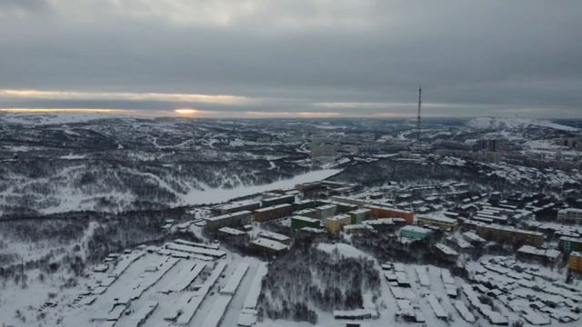 Появление первых лучей солнца над Мурманском 11.01.2022 г. смотреть онлайн