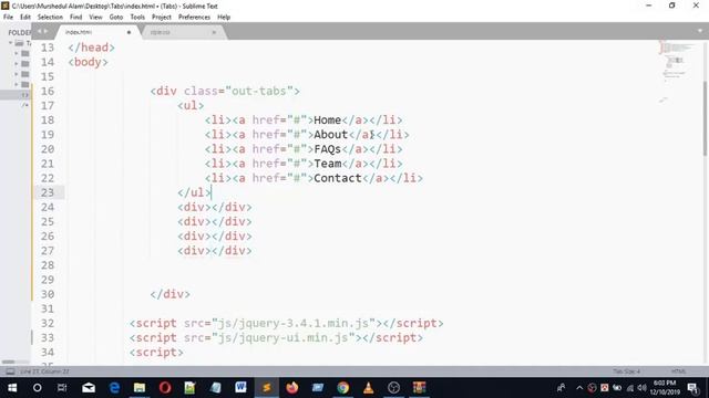 Web Design Beginner Tutorial 2019 Bangla Javascript Jquery part 47 Create Tab With Js UI Plugin смотреть онлайн