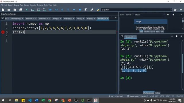 Reshaping of Array in Numpy | Python Tutorials for Absolute Beginners in Hindi #101 смотреть онлайн