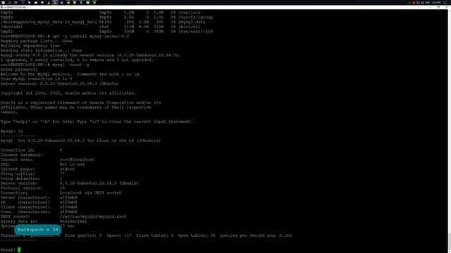 Установка MySQL 8 на Ubuntu Server 20.04 смотреть онлайн