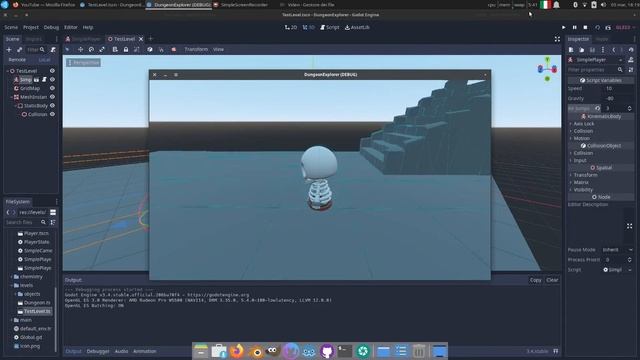 Simple player controller in Godot 3D смотреть онлайн