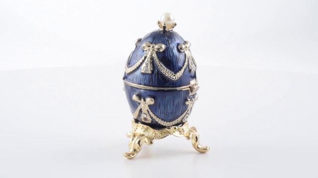 Blue & Gold Faberge Egg with a Perl on Top by Keren Kopal смотреть онлайн
