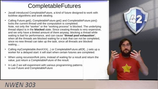 NWEN303 Lect5b: Completable futures and work stealing смотреть онлайн