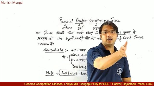 Present Perfect Continuous Tense| By Manish Mangal смотреть онлайн