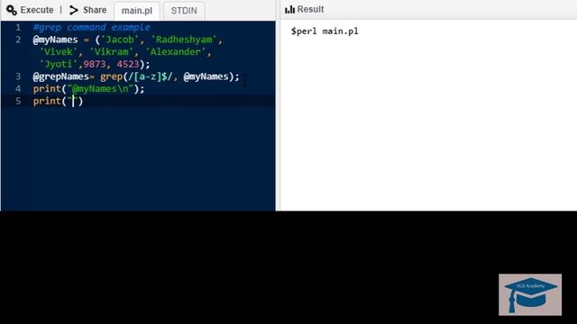 perl lec10: regular expression using grep command смотреть онлайн