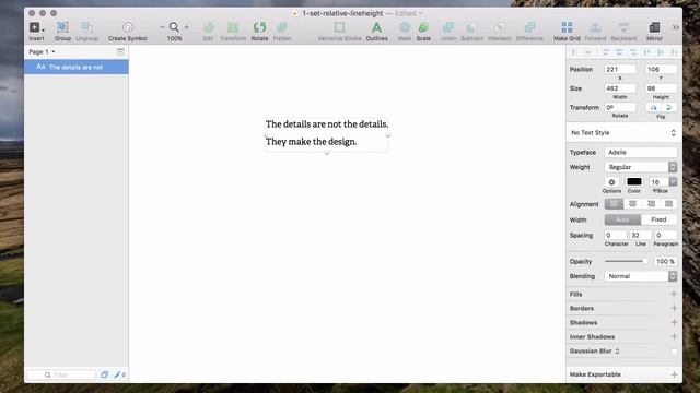 Set a relative line-height for text - sketchtips.info video tip #1 смотреть онлайн