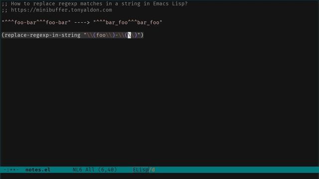 How to replace regexp matches in a string in Emacs Lisp? | replace-regexp-in-string смотреть онлайн
