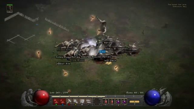 Diablo 2: Resurrected Hell Bovine drops Stone of Jordan!! смотреть онлайн