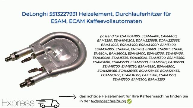 DeLonghi ECAM ESAM Heizelement, Durchlauferhitzer wechseln, tauschen - Exaktes Ersatzteil ✅ смотреть онлайн