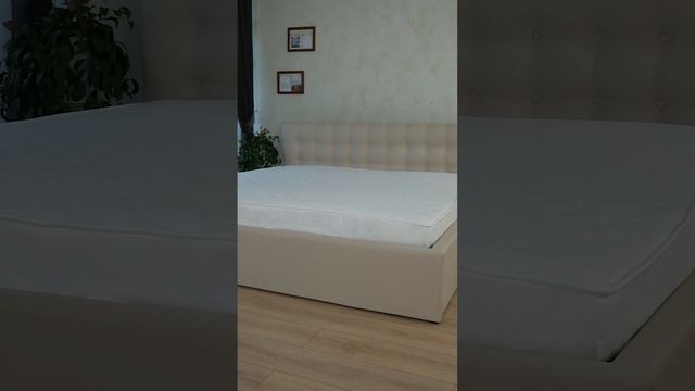 Двуспальная Кровать Марсель Бежевая 200x200 смотреть онлайн
