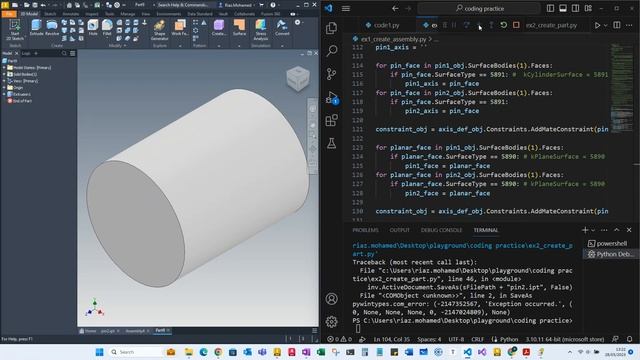 Autodesk Inventor Python Automation | Inventor API | Python смотреть онлайн