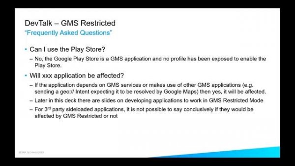 Zebra DevTalk | Learn About GMS Restricted | May 2019