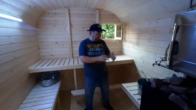 Баня - БОЧКА С ТЕРРАСОЙ! Большая - просторная баня для отдыха всей семьей! смотреть онлайн