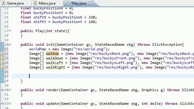 Java Game Development with Slick - 17 - Creating the Animations смотреть онлайн