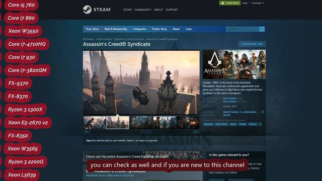 Can Your PC Run Assassin's Creed Syndicate Minimum System Requirement Explain смотреть онлайн