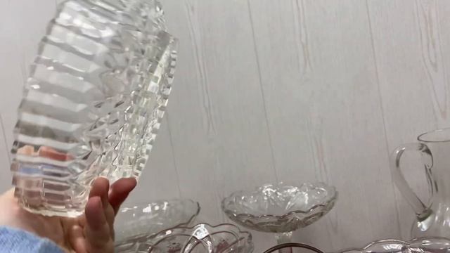 БЕСЦВЕТНОЕ СТЕКЛО ВИНТАЖ?? ВАЗЫ НА НОЖКАХ? смотреть онлайн