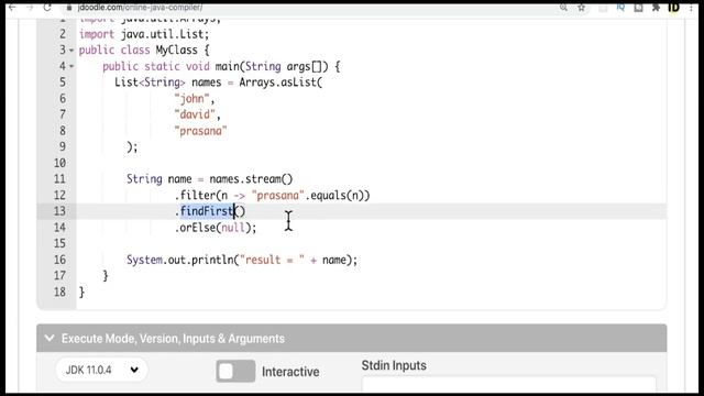 JAVA 8 STREAM ORELSE METHOD EXAMPLE | JAVA CODE EXAMPLE DEMO | INTERVIEW QUESTION | InterviewDOT смотреть онлайн