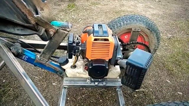 Велосипед с мотором от триммера. Обзор смотреть онлайн