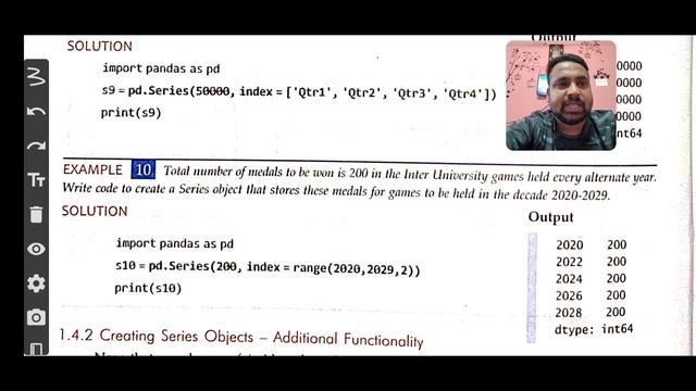 Specifying Data as Scalar values and Using NaN values in Series Objects | IP Class XII смотреть онлайн