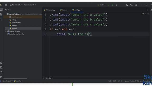 python nested if else statement in tamil смотреть онлайн