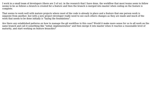 Software Engineering: Looking for a good git workflow for new projects with a small team смотреть онлайн