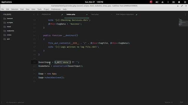 PHP Object Injection & Serialization Vulnerabilities by MakMan смотреть онлайн
