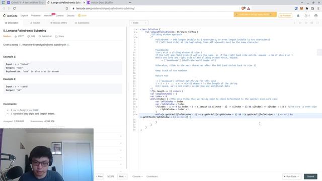 Terrible LeetCode in Kotlin: #5 Longest Palindromic Substring смотреть онлайн