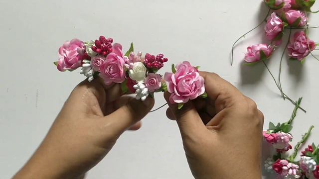 Artificial Floral Tiara |Floral Crown |Flower Tiara |Diy&More