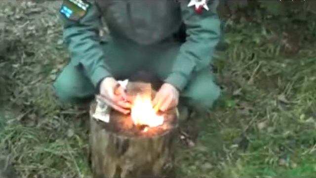 Разведение огня при помощи химических реакций смотреть онлайн