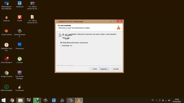 ✔COMO DESCARGAR E INSTALAR VLC MEDIA PLAYER ULTIMA VERSION 32 Y 64 BITS 2016 смотреть онлайн