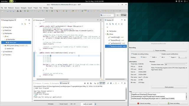 Java Tutorial - 25 - Bubble Sort смотреть онлайн