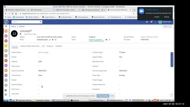 Managing Customer service/complaints in CRM | Sangam CRM Concept Talks | 9th July 2021 смотреть онлайн