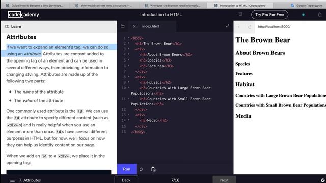 Прохождение Codecademy HTML курс: часть 1 смотреть онлайн