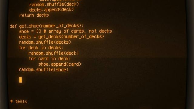 Blackjack Python simulator: a better shuffling mechanism смотреть онлайн