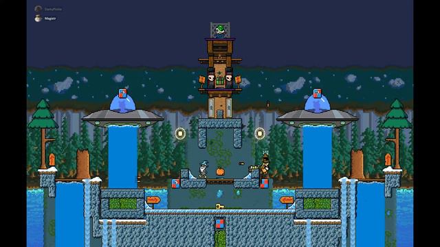 Играю (бомблю) в Duck Game с другом. смотреть онлайн