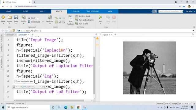 Laplacian of Gaussian Matlab Code смотреть онлайн